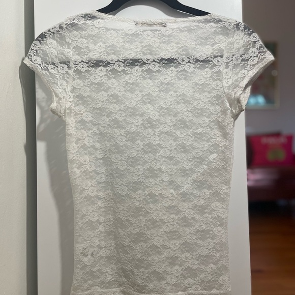 Brandy Melville White Lace Top - Picture 3 of 3